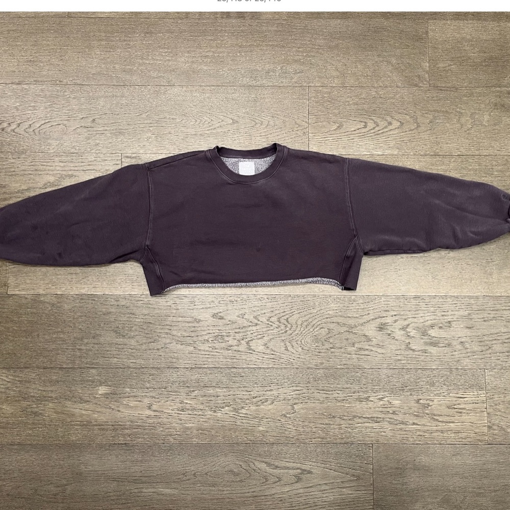 ARITZIA-TNA COZY FLEECE BOYFRIEND CROPPED SWEATSHIRT